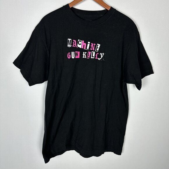 Machine Gun Kelly Black Pink Graphic Tee Adult size Large Short Sleeve Cotton - Picture 1 of 7